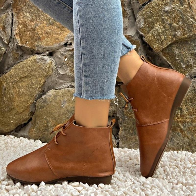 Women Ankle Boots Leather Heels Shoes Autumn Fashion Casual Shoes Women 2024 Trend Walking Shoes Cozy Dress Mujer Chelsea Botas