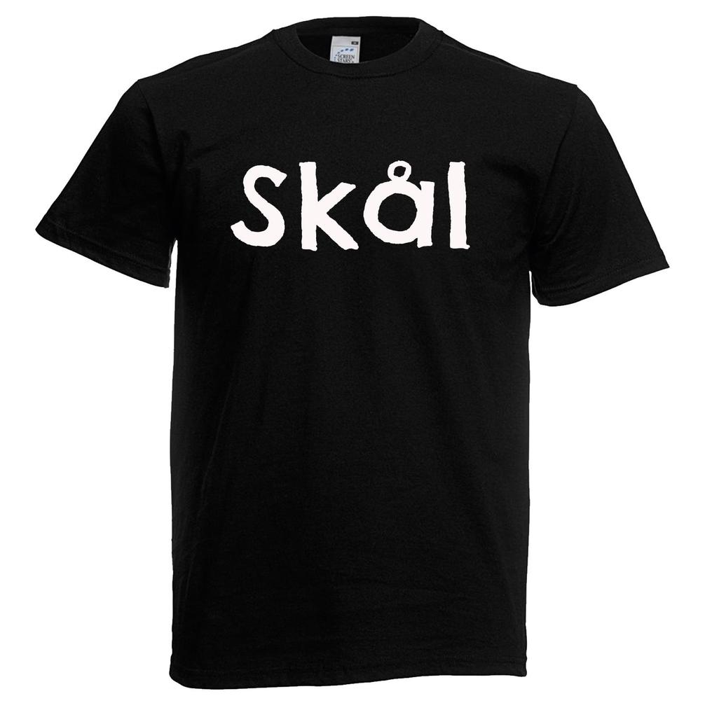 Adults SkL Viking Norweigian Swedish Danish Beer Toast Unisex Black TShirt