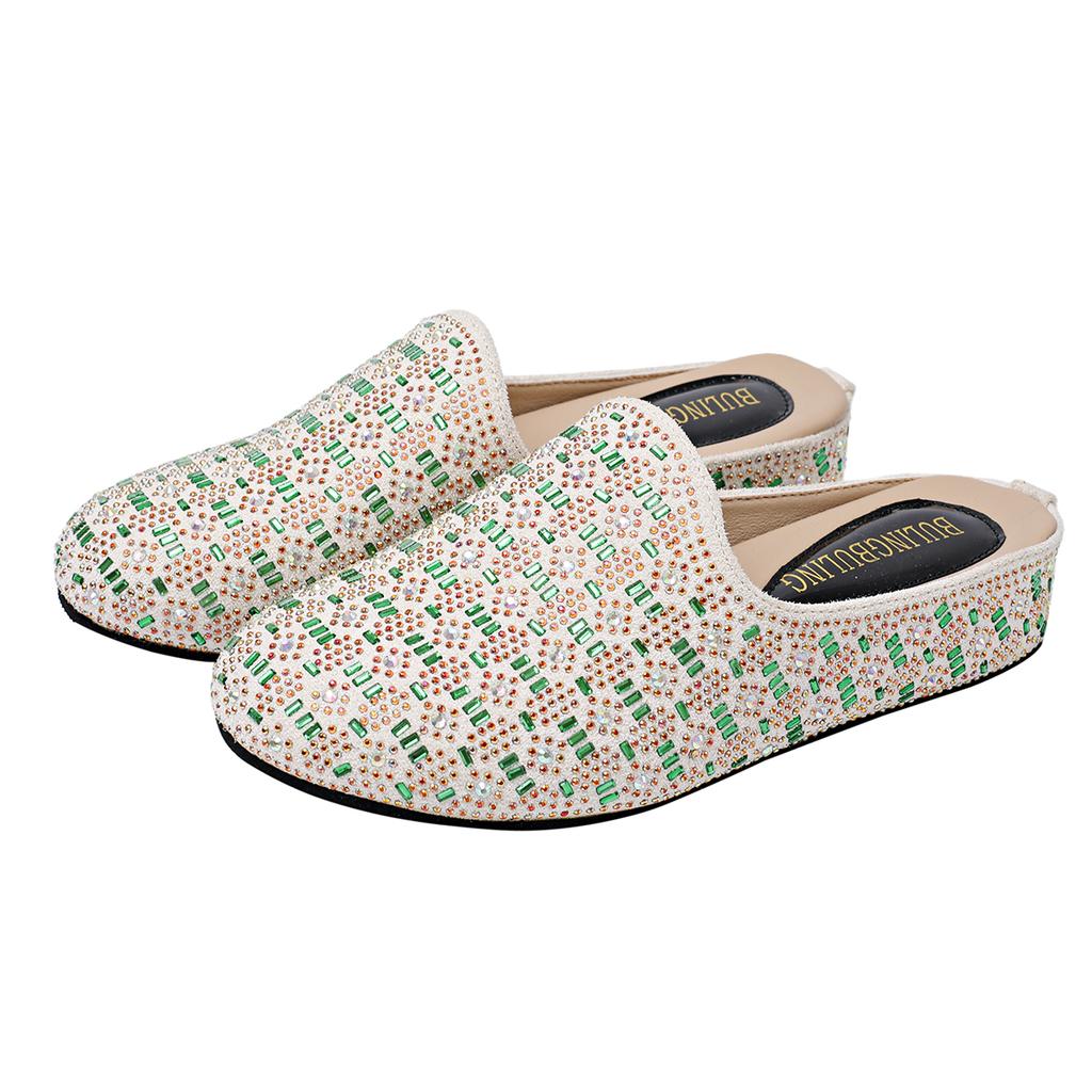 Fashion Aphixta Diamond Dec Women's Crystal Slippers Platform Shoes with Thick Heel Summer Slides Bling Casual Size 43 Ladies Shoes