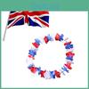 Элегантный венок из шелковых цветов с дизайном британского флага для домашнего декора