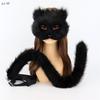 2 шт./компл. Маска Кошки Плюшевый Хвост Кошки Ручной Работы Хвост Животного Волк Лиса Маски для Макияжа Косплей Живой Реквизит Аксессуары для Вечеринки