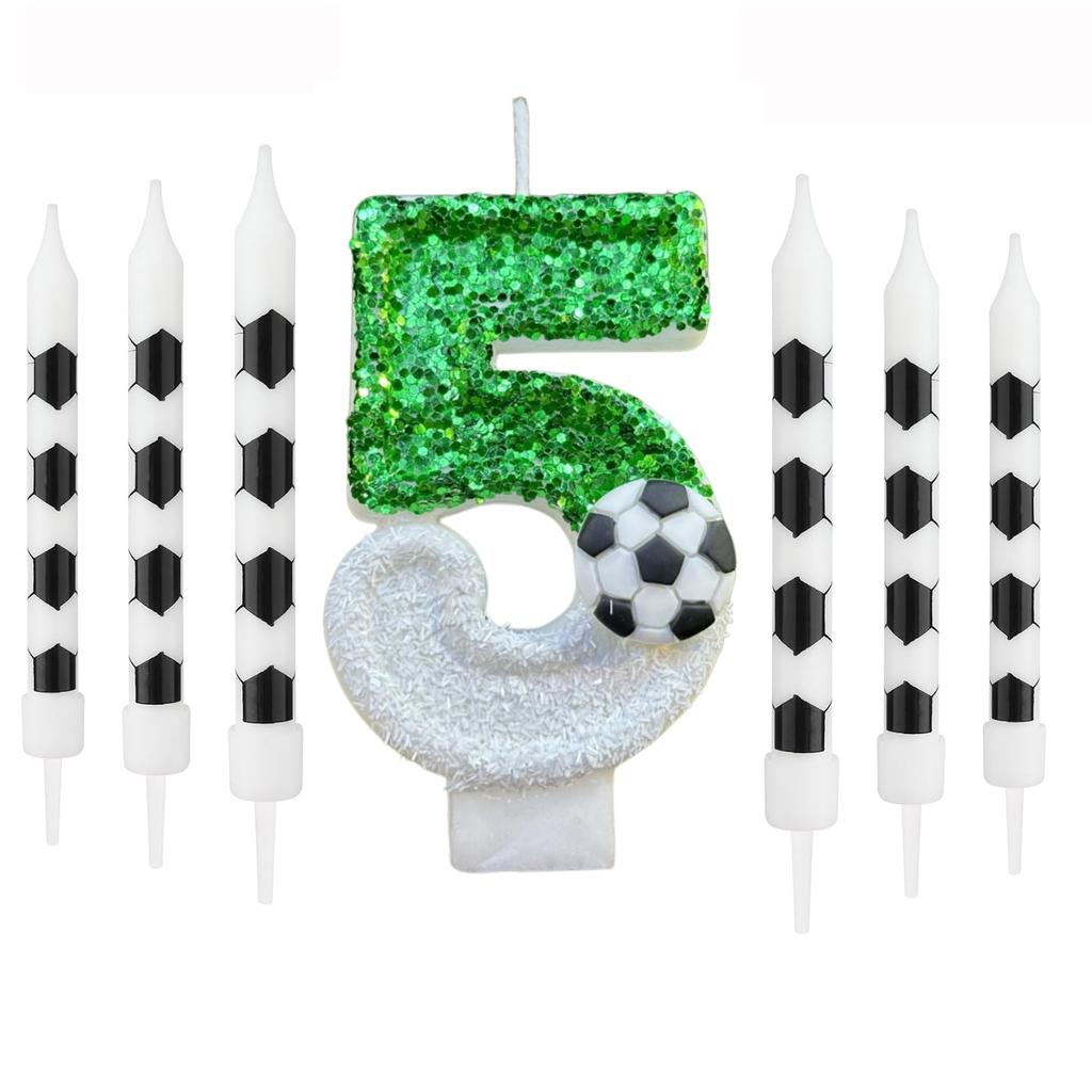 7 шт. свечи с цифрами на день рождения белые футбольные цифры 0-9 свечи на день рождения для топпера для торта для детей взрослых вечеринка юбилейные принадлежности