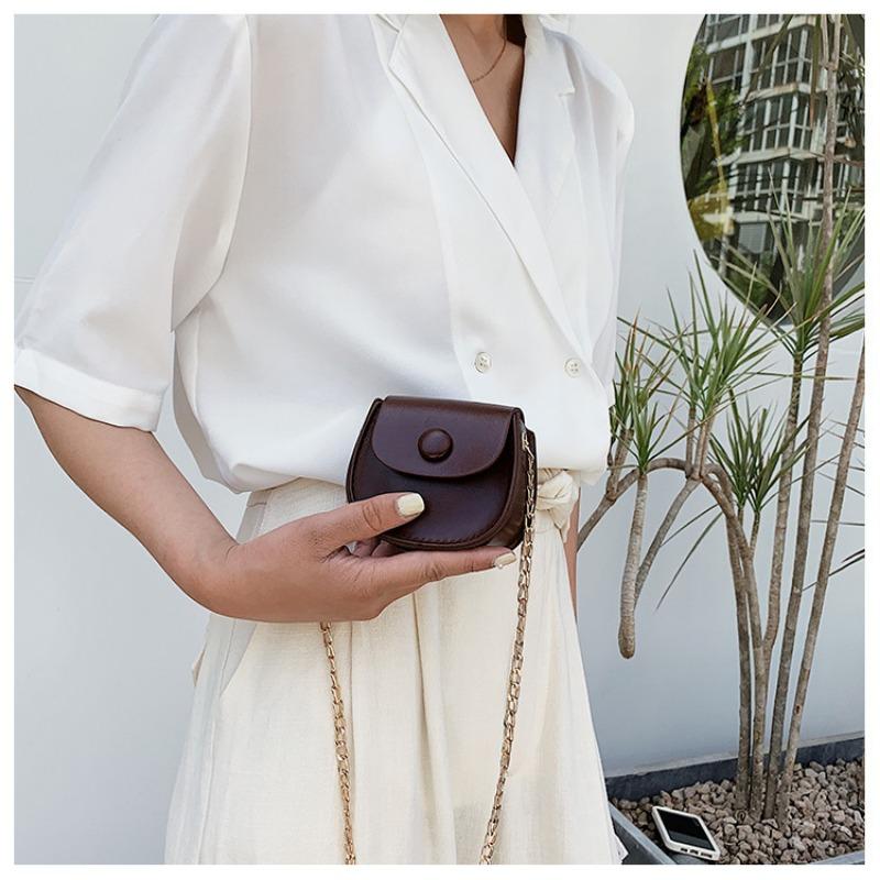 Весна/лето Простая женская мини-сумка-седло Женская корейская версия цепочка маленькая сумка на одно плечо сумка через плечо