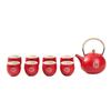 Boutique Ceramic Filter Tea Pot Set Household Tea Pot and Cup Set Chinese Style Wedding Red Teaware Gifts  Productos Chinos