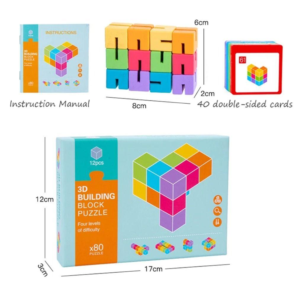 Parent-Child 3D Block Wooden Toy Educational Logical Thinking Game Early Education