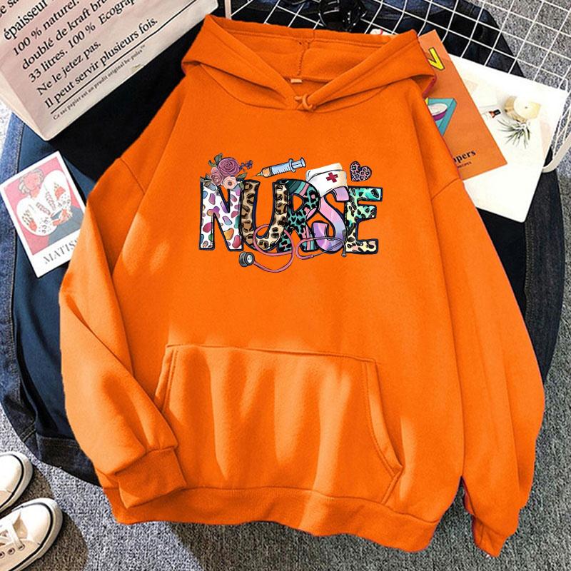 Fashion Unisex Nurse Printed Hoodies Men Women Casual  Long Sleeve Hoodie Pullovers Teens Outdoor Sweatshirts