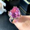 Осенние и зимние украшения, кольца, инкрустированные в форме сердца красочные сокровища, модная ретро-элитная легкая роскошная женская мода