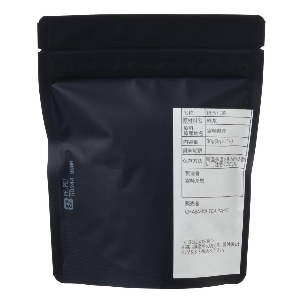 CHABAKKA TEA PARKS Roasted Green Hanakaori Gokase 2025 New Tea 15cm X 3g X 10 Bags Tea, (Hojicha), Year's Tea, Bags, 12cm,