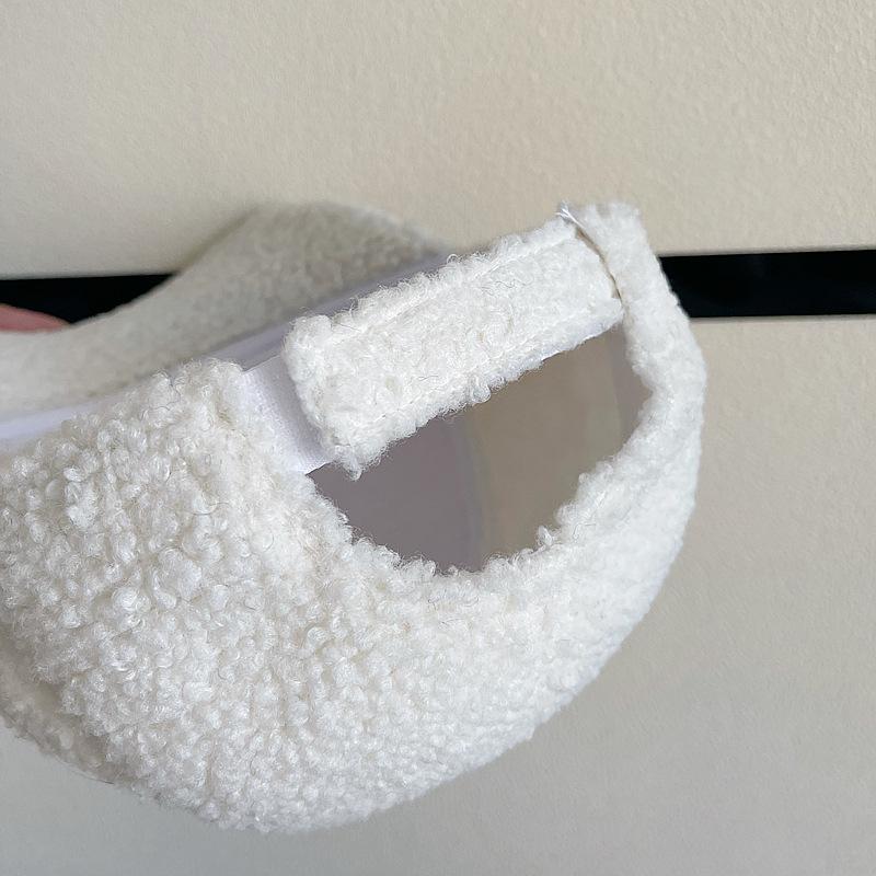 Letter Embroidery Winter Fuzzy Baseball Cap, Curved Brim Windproof Casual Dad Hat Trucker Hat for Outdoor