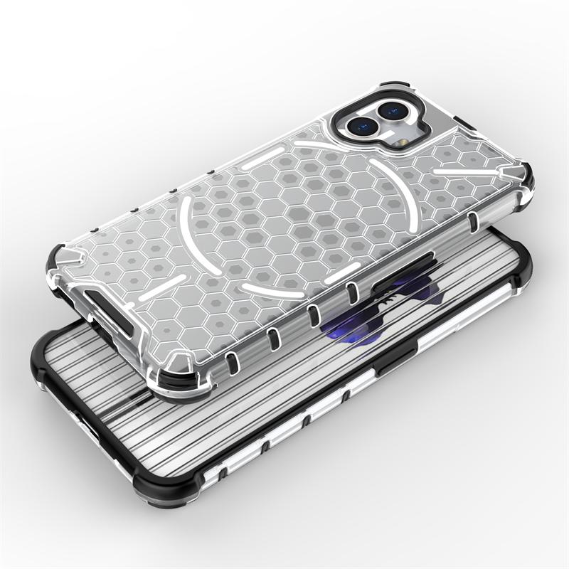 Ни за что Телефон (2) Чехол Роскошный Прозрачный Противоударный Бронированный Чехол Для Телефона No Thing Phone2 NothingPhone 2 Жесткий ПК Задняя Крышка