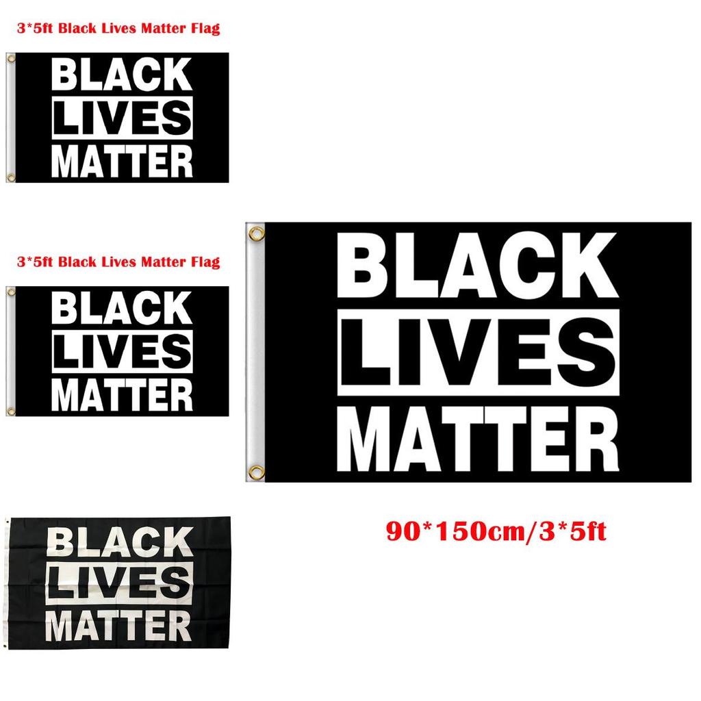 Премиальный черный баннер Black Lives Matter размером 3x5 футов, изготовленный из УФ-стойкой полиэстеровой ткани