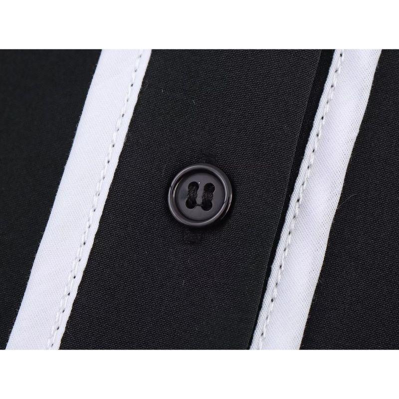 Kaslead New Women Clothes Western Style Simple Retro Contrast Color Shirts Straight Pants Set