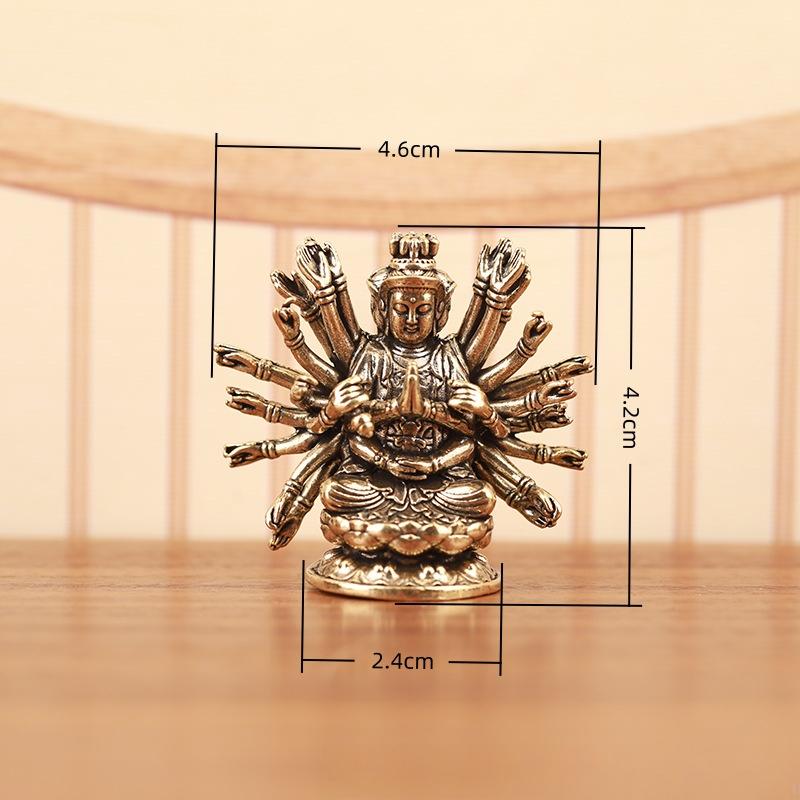 Zen Space Temple Yoga Meditation Area Avalokitesvara Guanyin Altar StatueThousand-hand Bodhisattva Buddha Statue Decor Buddhist