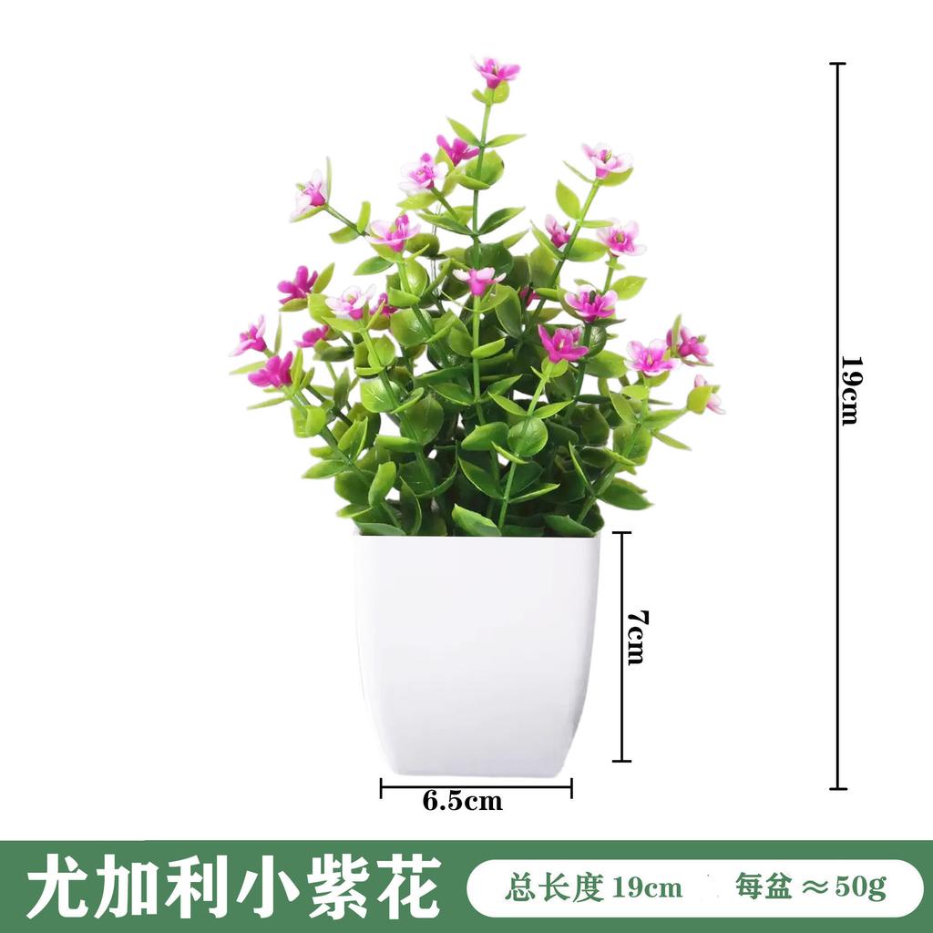 Simulated Bonsai Green Plants Succulent Plant Potted Artificial Flower Ornament Office Desktop Decoration Home Room Decoration