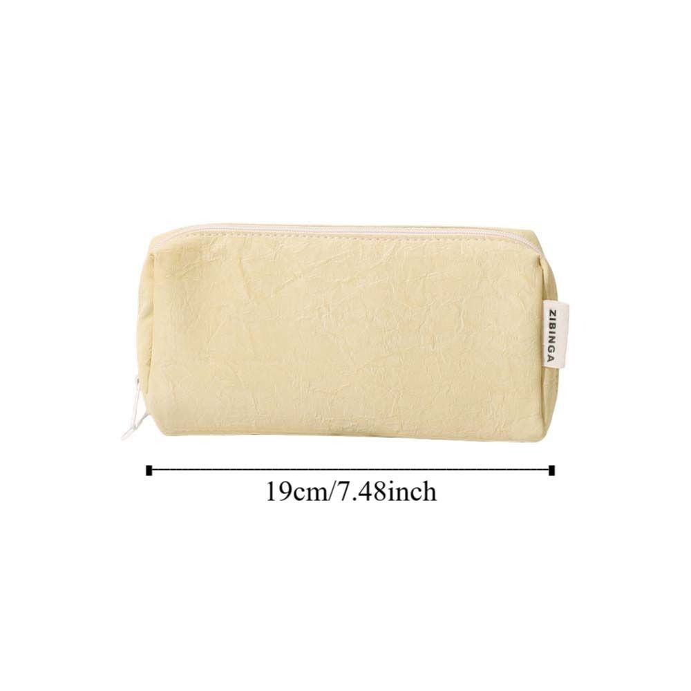 Desktop Storage Big Pencil Bag Cream White Yellow INS Pencil Pouch School Supplies