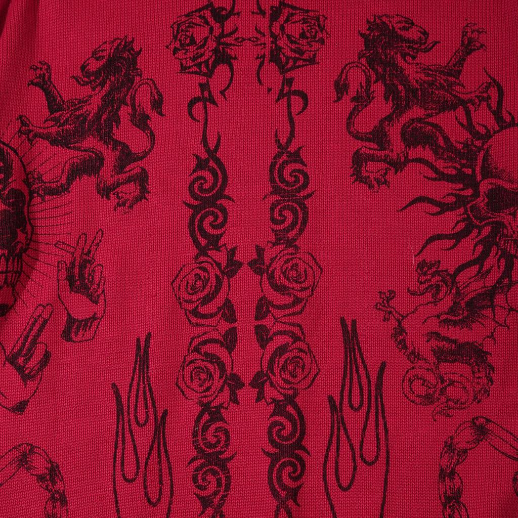 Свитер унисекс, рваный пуловер с принтом розовых глаз и скорпиона