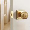 Замок для невидимой двери из массива дерева и цинкового сплава с одним язычком, магнитный, двусторонний, в форме тыквы, латунный сферический замок, для помещений
