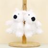 Cute White Westie Plush Keychain Fluffy Dog Bag Accessory Short Fur 13cm