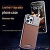 "Apple iPhone 15 Pro Max Aromatherapy Metal Case, Leather, Anti-Fall, Aluminum Alloy for iPhone 14/13"