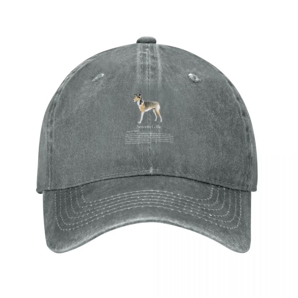 Smooth Collie Dog Breed Info Baseball Cap hats for Unisex Snapback Cap Sun Cap Fashion Beach Girl Unisexs