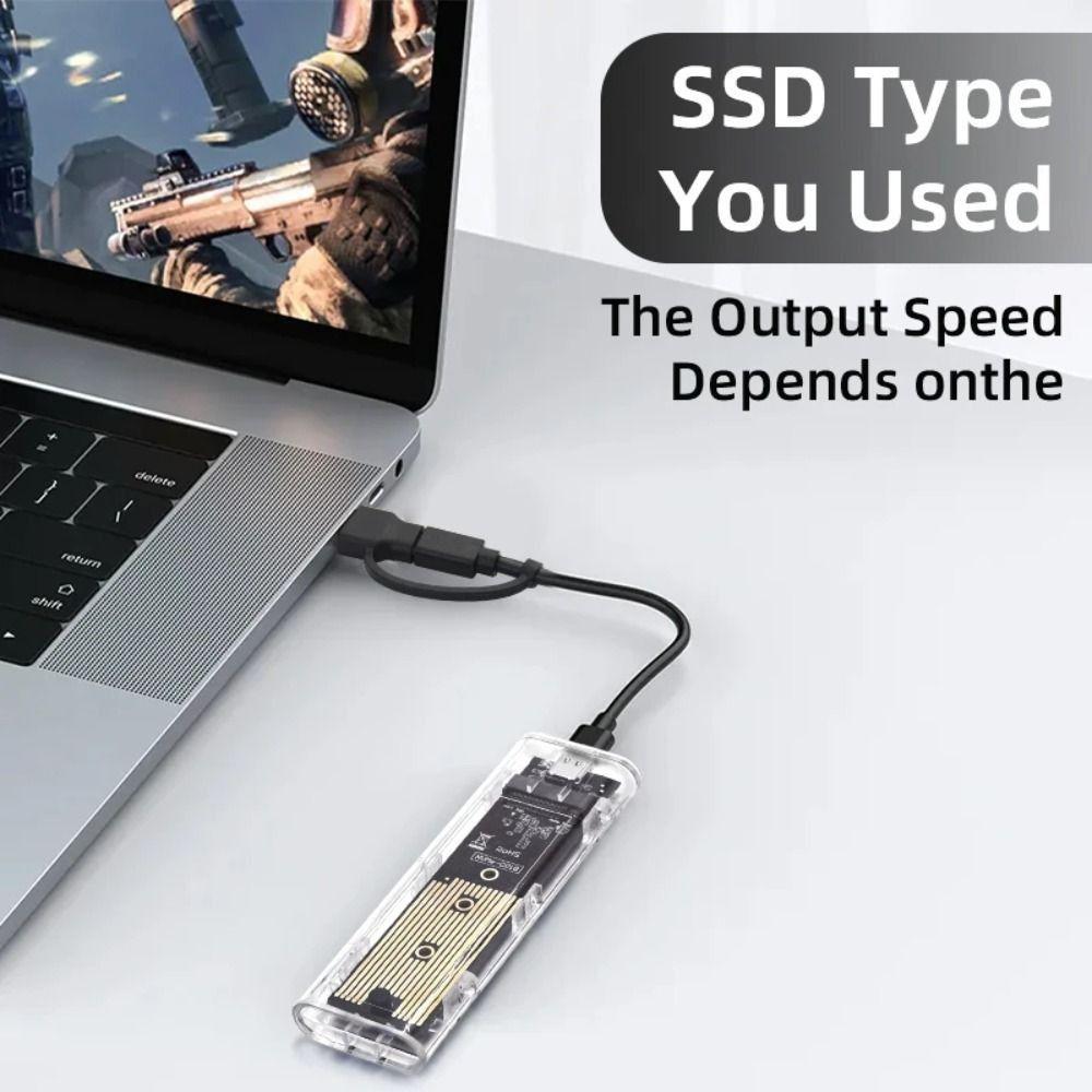Чехол для жесткого диска NGFF M2, прозрачный чехол для SSD, коробка для SSD M.2, изображение