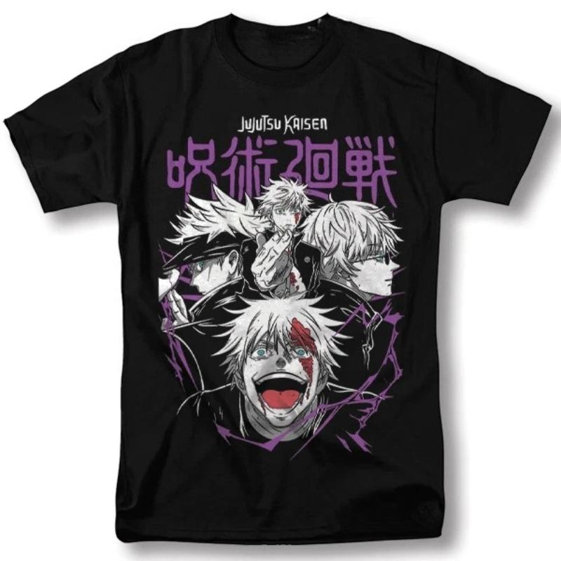 2026 Summer New100purecotton Jujutsu Kaisen anime character pattern leisure Short popular Sleeve Tshirt Round quality shirt