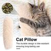 Plush Cat Pillow Toy Bite-Resistant Soft Long Pet Pillow with Sound Paper Emotional Soothing