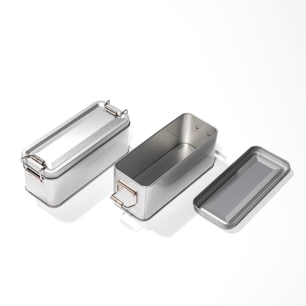 Old-fashioned Rectangular Iron Box with Lid Candy Box High Quality Buckle Iron Box