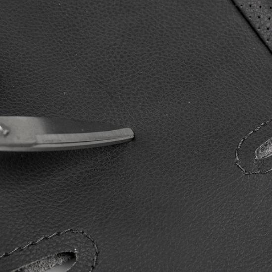Black Perforated Leather Steering Wheel Cover Trim For BMW M Sport 1 Series E82