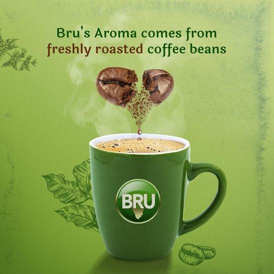 BRU Instant | Aromatic Coffee From South Indian Plantations | Premium Blend of Robusta & Arabica Beans 100grams Bag