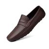 Повседневная мужская обувь из натуральной кожи, роскошные брендовые деловые мужские мокасины, мягкие дышащие туфли без застежек на плоской подошве, деловая обувь для вождения