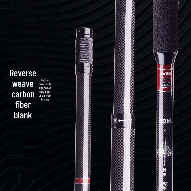Ультралегкий карбоновый подсачек для нахлыстовой рыбалки - Телескопический, Изолированный, Короткое колено, Сверхжесткий для карася