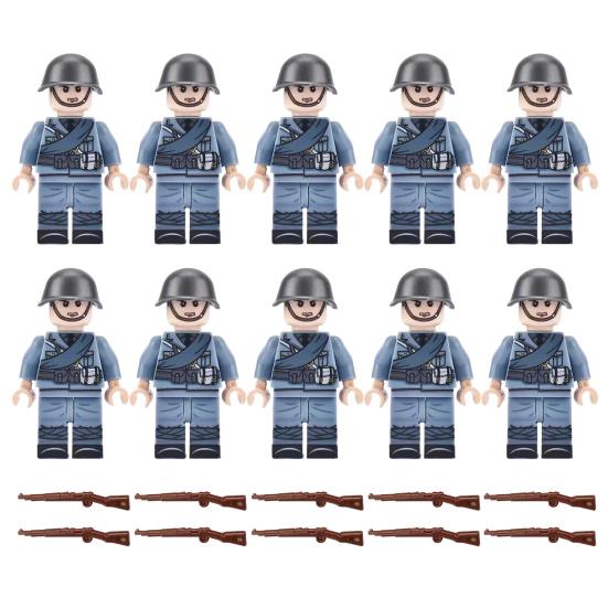 10 шт. фигурка солдата с 10 стрелком оружие аксессуары блок мелкие частицы строительная игрушка солдат модель настольный песок