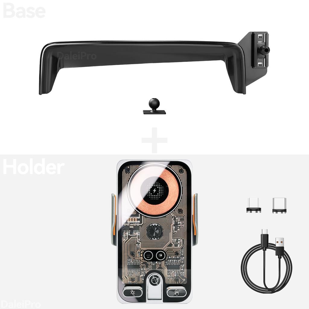 CRF1 For Mercedes-Benz EQE 350 2023-2026 Car Phone Holder Screen Fixed Clip Wireless Charger Custom-fit Phone Screen Base Accessories