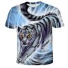 1-14 Years Children Short Sleeve T-Shirts Tiger Lion Animals Tshirt Baby Boys Girls Kids Summer Clothes Casual Oversized Tops