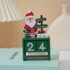 1pc Christmas Decorations Wooden Calendars Mini Desktop Ornament Items Children's Holiday Gifts Christmas Trees Gift