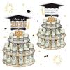 Graduation Wooden Money Holder Tower Double Layers Cash Storage Rack Class of