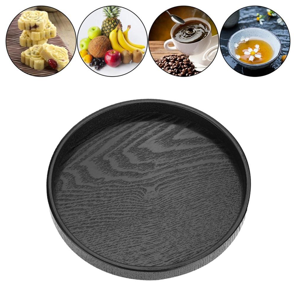 Black Color Wood Serving Tray Solid Wood Tea Serving Tray Platter Food Serving Tray  Restaurant Use