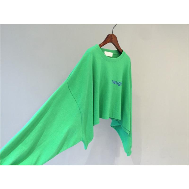 Spring and Autumn Women's Plus Size Blouse Round Neck Sweatshirt Net Red Long Sleeve Top