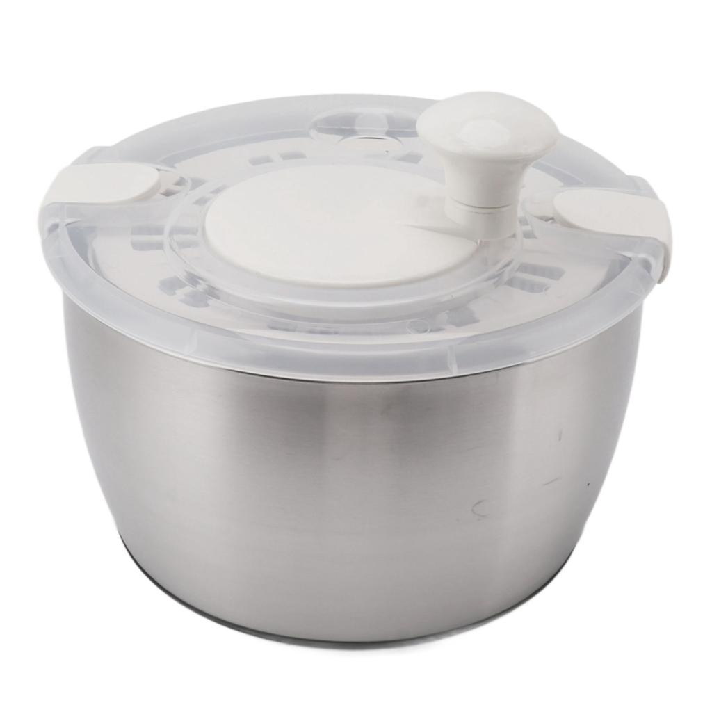 Stainless Steel Salad Spinner Multifunctional Large Capacity Lettuce Spinner Vegetable Dryer Fruit Washer Drain Basket