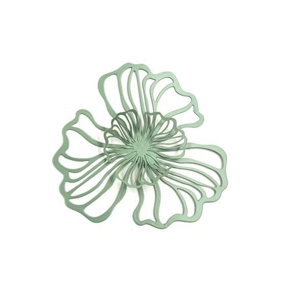 Wall Flower Statue Double Layers Light Luxury Hollow Artwork Modern Background Wrought Iron Flower Ornament Home Supplies