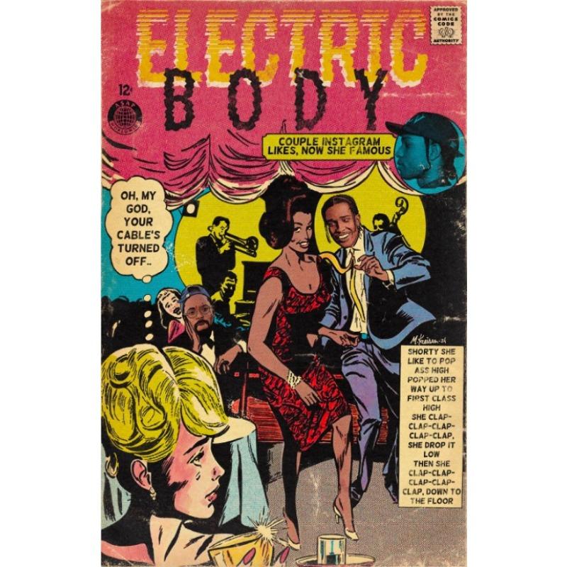 Рэп-певец Винтажный комикс-постер Канье Мак Миллер Weeknd Комикс-принты на холсте Декор для стен Поклонники рэп-поп-музыки Художественный декор для дома