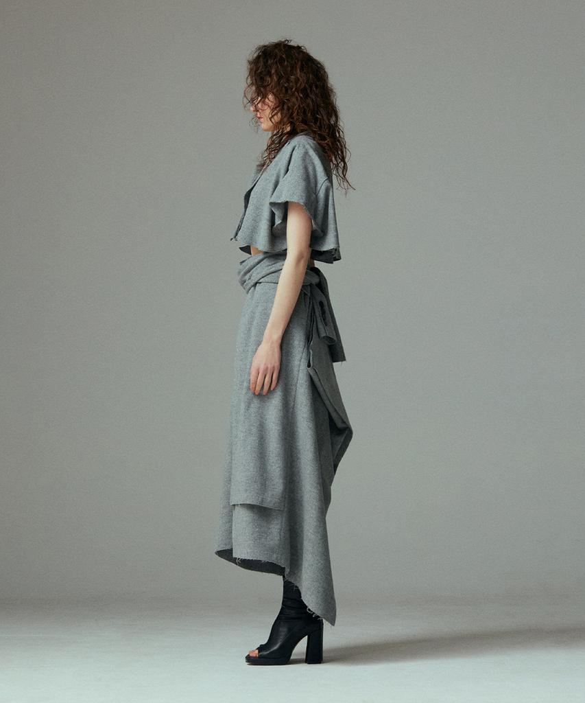 Meuameu Unbalance Tied Skirt