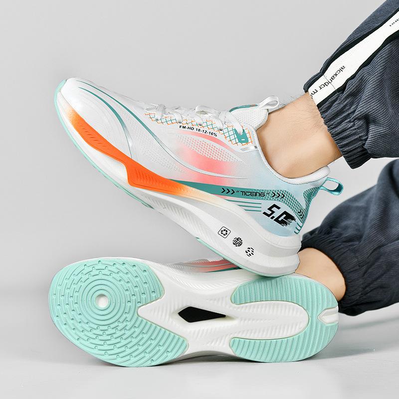 Большого размера кожаная поверхность зимний бархат теплые спортивные туфли мужские карбоновая подошва амортизирующие кроссовки обувь для тестов по физкультуре студенческая обувь модная мужская обувь