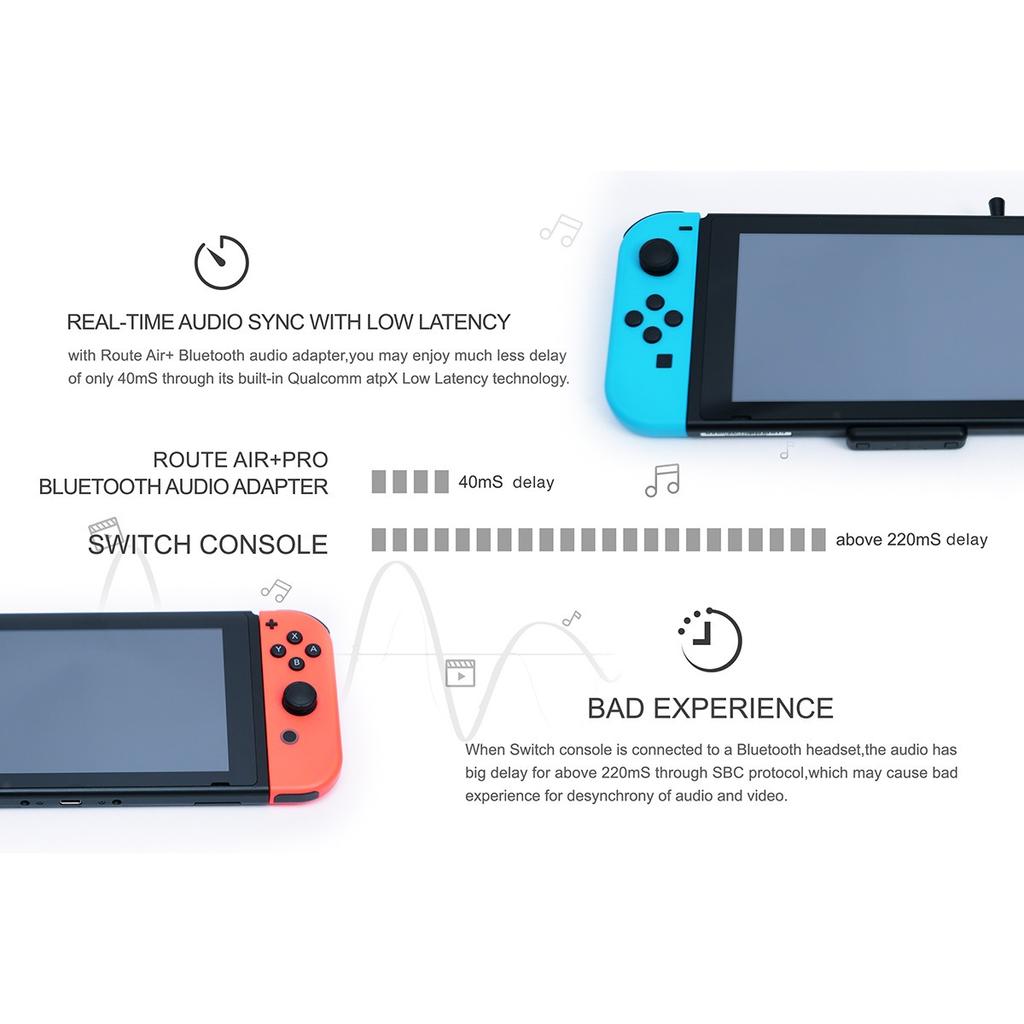 Адаптер аудио Bluetooth-приемника NS07 PRO, совместимый с консолью Switch