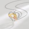 Новое минималистичное ожерелье с универсальным трехцветным женским ожерельем с цепочкой на ключицу в виде сердца «рука об руку»