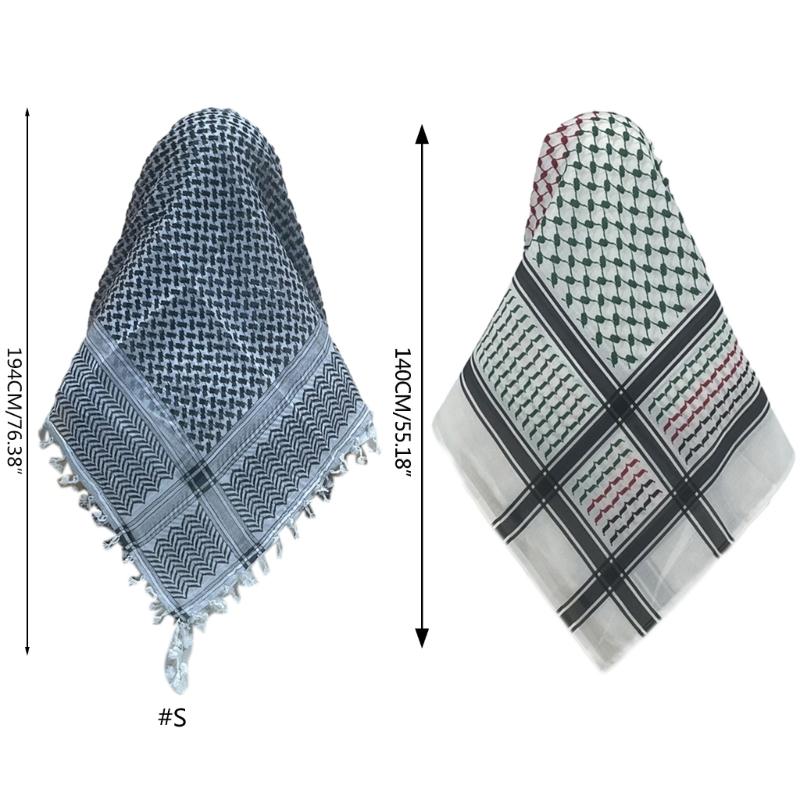 Универсальный головной платок шемаг шарф для мусульман арабский кеффия головной платок для арабского дубая военная тактика обертывание для шеи шаль