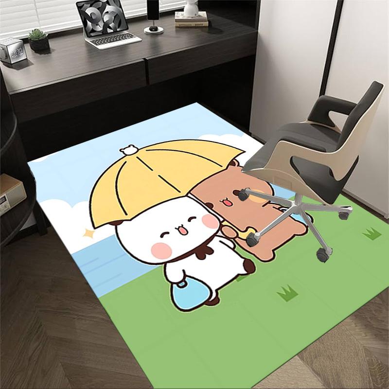 1PC Two bears Anti-slip carpet, suitable for Office, bedroomand playrooms. It can also be used as a sofa footrest cover-R23