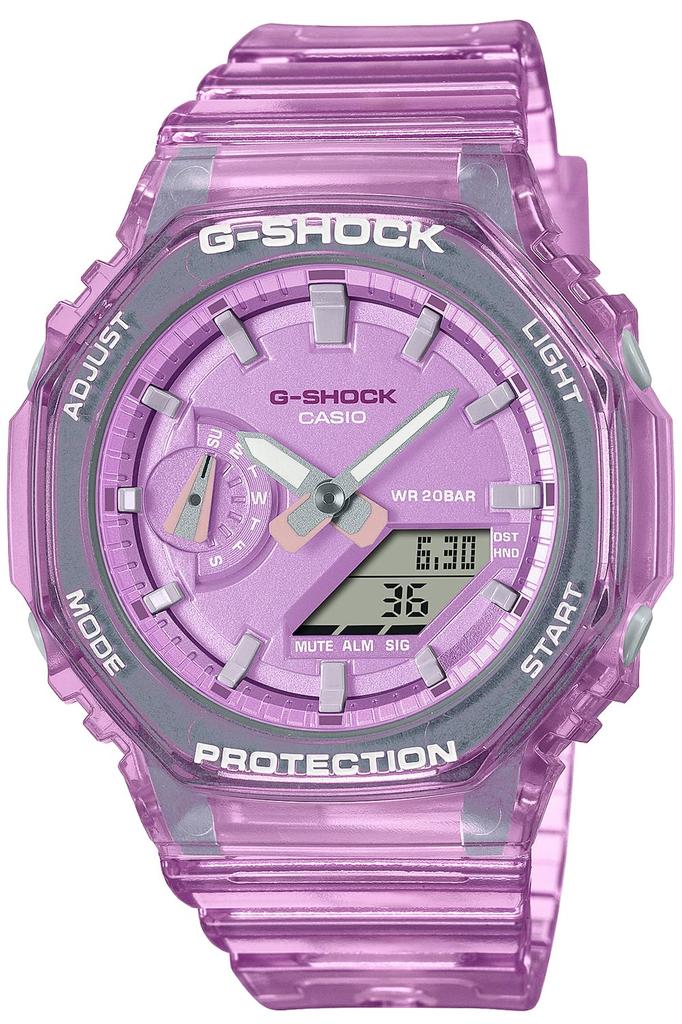 Casio Модель Фиолетовые Скелетные Часы G-Shock Среднего Размера GMA-S2100SK-4AJF