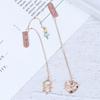 Creative Book Clip Cartoon Character Pagination Mark Bookmarks Peach Heart Pendant Metal